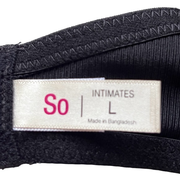 So Intimates Convertible Bralette Bra Black Lace Sz Large Wireless NEW SO10551 - Picture 6 of 9